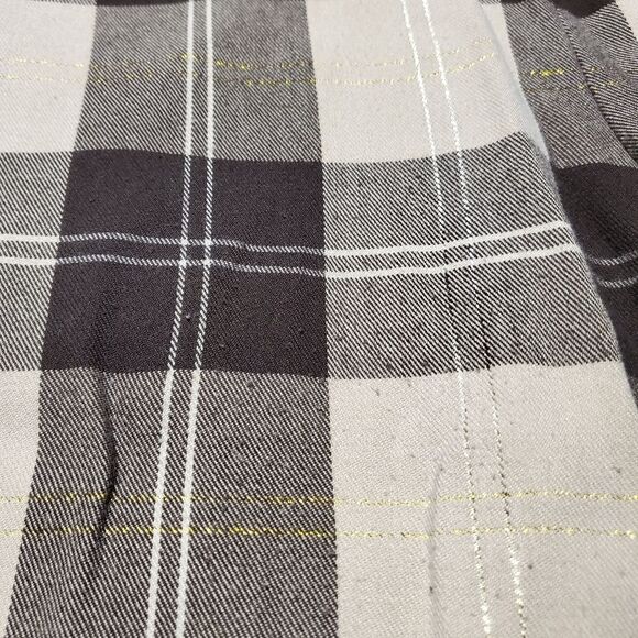 Plaid Checked Bermuda Shorts Brown & Cream 3 Button M.K.M. Designs Sz. 7/8 - Picture 6 of 8